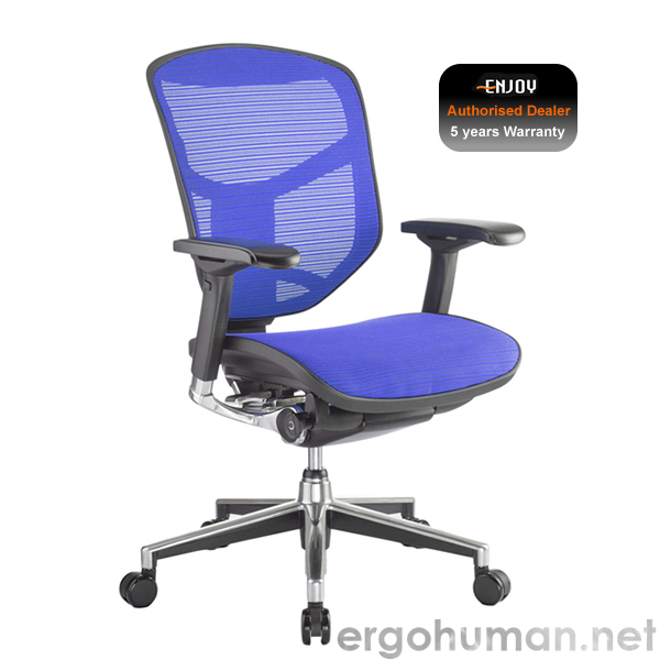 Enjoy Elite Blue Mesh Office Chair no Head Rest